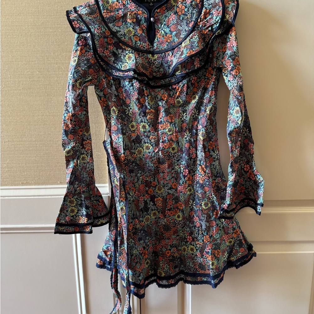 Floral Multicolor Ruffle Dress - Picture 3 of 5